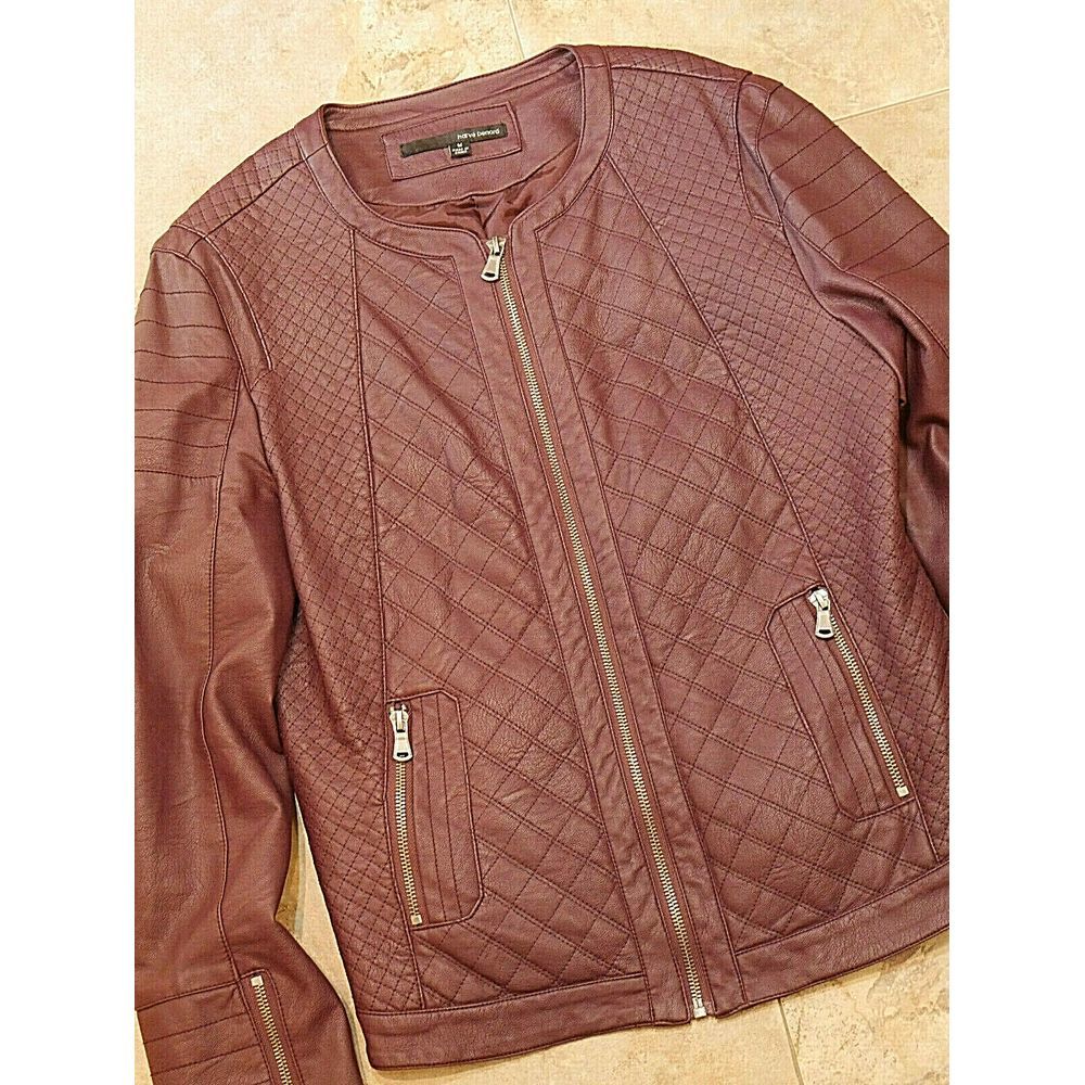 HARVE BENARD Women's Quilted Moto Jacket Sz. M